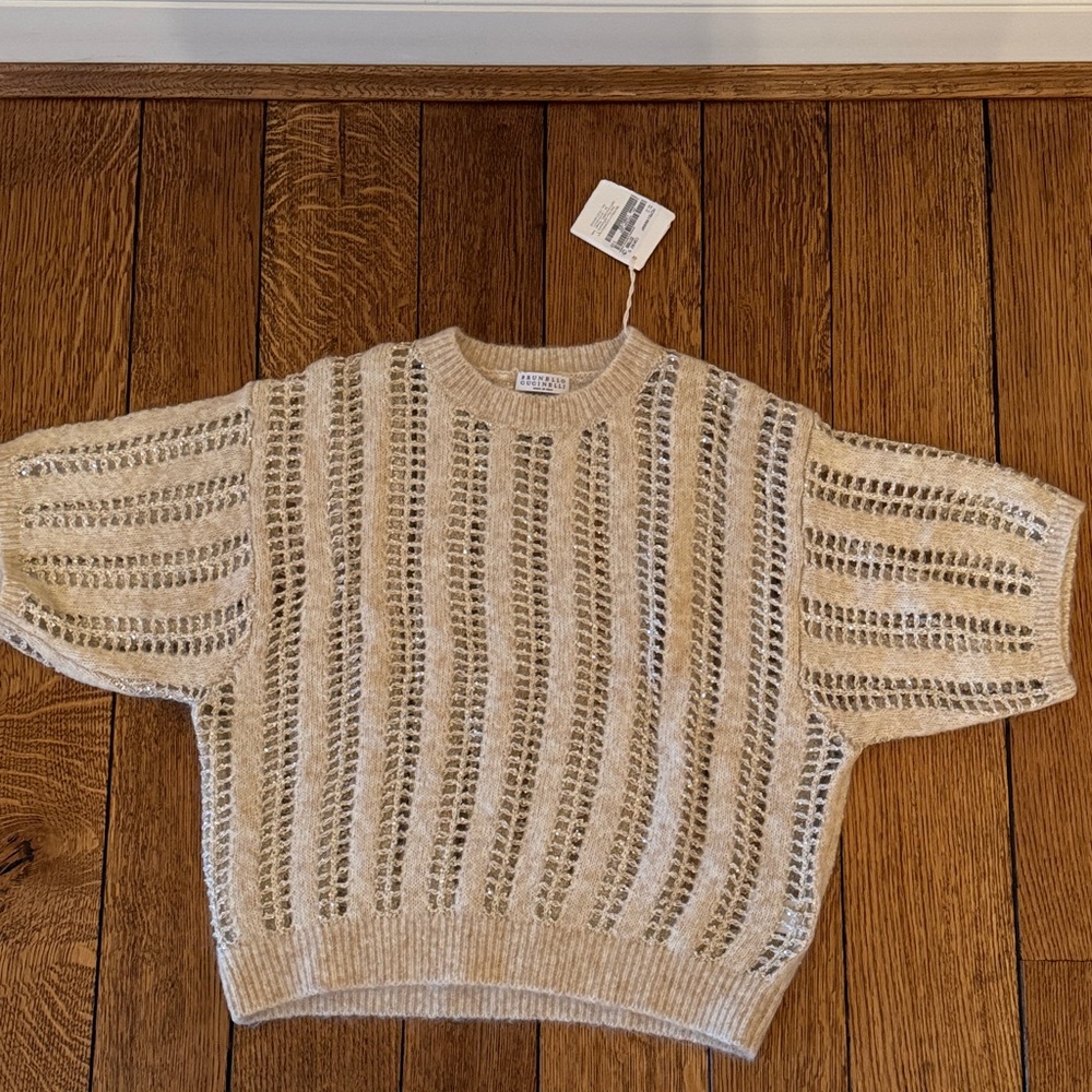 Brunello Cucinelli Metallic Knit Sweater